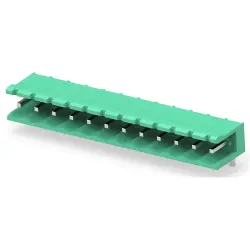 PCB terminal, 12 pole, pitch 5 mm, 15 A, pin, green, 1-282812-2
