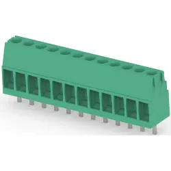PCB terminal, 12 pole, pitch 3.5 mm, AWG 30-14, 12 A, cage clamp, green, 1-284391-2