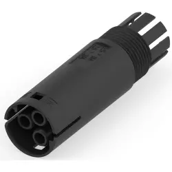 Circular connector, 3 pole, crimp connection, latch locking, straight, 1-293468-1