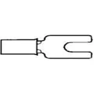 Uninsulated forked cable lug, 1.0-2.5 mm², AWG 17 to 13, 2.6 mm, 130529 - 1