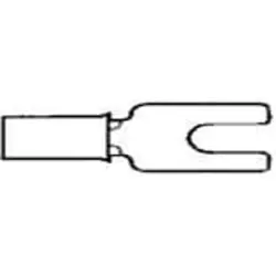 Uninsulated forked cable lug, 1.0-2.5 mm², AWG 17 to 13, 2.6 mm, 130529