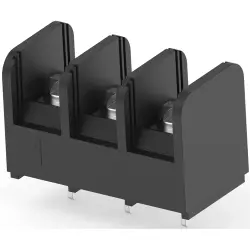PCB terminal, 3 pole, AWG 22-12, 20 A, quick connection, black, 1437665-6