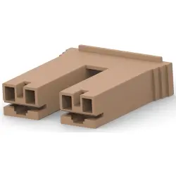 Insulating grommet for 6.35 mm, 2 pole, PA, UL 94V-0, brown, 1-520935-7