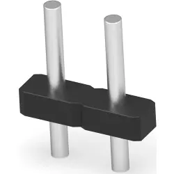 PCB terminal, 2 pole, pitch 5 mm, AWG 30-14, 15 A, pin, black, 1546019-2