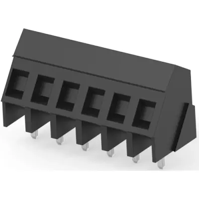 PCB terminal, 6 pole, pitch 5.08 mm, AWG 30-12, 17.5 A, cage clamp, black, 1546074-6 - 1