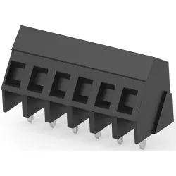 PCB terminal, 6 pole, pitch 5.08 mm, AWG 30-12, 17.5 A, cage clamp, black, 1546074-6