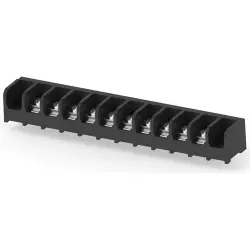 PCB terminal, 10 pole, AWG 22-12, 25 A, screw connection, black, 1546686-1