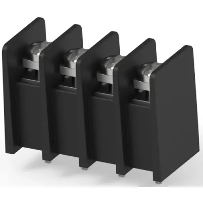 PCB terminal, 4 pole, AWG 22-12, 20 A, screw connection, black, 1546734-4 - 1