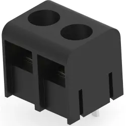 PCB terminal, 2 pole, AWG 22-14, 15 A, screw connection, black, 1546833-2