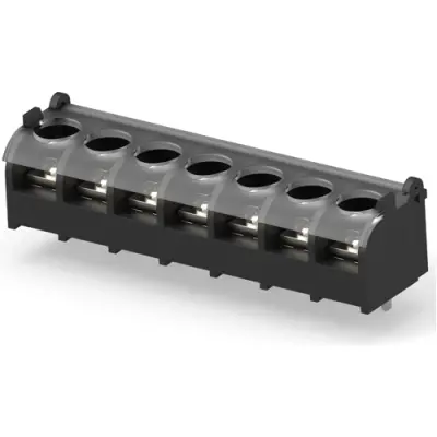 PCB terminal, 7 pole, AWG 22-14, 15 A, screw connection, black, 1546927-7 - 1