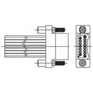 D-Sub plug, 9 pole, straight, crimp connection, 1589788-2 - 1