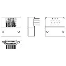 D-Sub socket, 15 pole, standard, angled, solder pin, 1589809-3