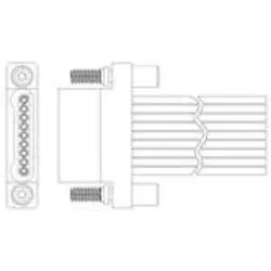 D-Sub plug, 15 pole, wire connection, 1589827-9