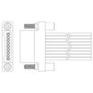 D-Sub plug, 15 pole, wire connection, 1589827-9 - 1