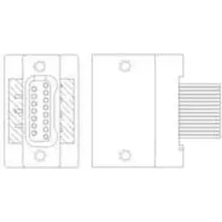 D-Sub socket, 37 pole, standard, straight, 1589941-3