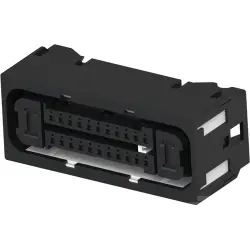 Socket, 26 pole, straight, 2 rows, black, 1612683-1