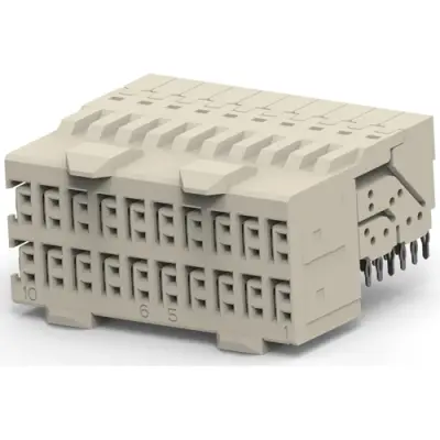 Female connector, 40 pole, pitch 2.5 mm, angled, 1645694-1 - 1