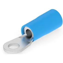 Insulated ring cable lug, 1.5-2.5 mm², AWG 15.5 to 13.5, 3.2 mm, M3, blue, 165406