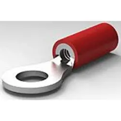 Ring cable lug, 0.3-1.42 mm², AWG 22 to 16, 6.7 mm, M6, red, 171511-1