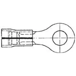 Uninsulated ring cable lug, 1.31-2.08 mm², AWG 16 to 14, 5.26 mm, red, 171563-2 - 1