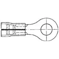 Uninsulated ring cable lug, 1.31-2.08 mm², AWG 16 to 14, 5.26 mm, red, 171563-2