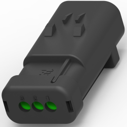 Socket, 3 pole, straight, 1 row, yellow, 1717673-3