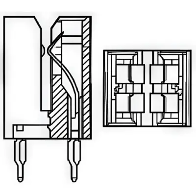 Card connector, 175145-2 - 1