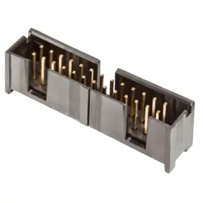 Pin header, 34 pole, 2 rows, pitch 2.54 mm, solder pin, pin header, tin-plated, 1761664-2 - 1