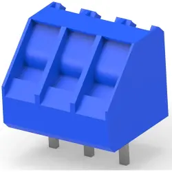 PCB terminal, 3 pole, pitch 5 mm, AWG 22-14, 10 A, screw connection, blue, 1776252-3