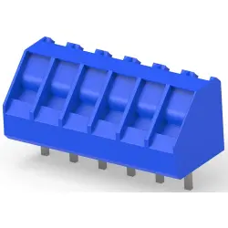 PCB terminal, 6 pole, pitch 5 mm, AWG 22-14, 10 A, screw connection, blue, 1776252-6