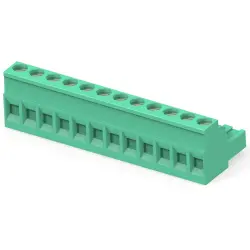 PCB terminal, 12 pole, pitch 5 mm, AWG 30-12, 15 A, cage clamp, green, 1-796640-2