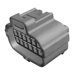 Plug, 12 pole, straight, 2 rows, black, 184099-1