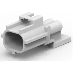 Plug, 2 pole, 1 row, natural, 184163-2