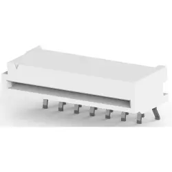 Socket, 14 pole, 1 row, pitch 1.25 mm, solder pin, socket, tin-plated, 1-84533-4