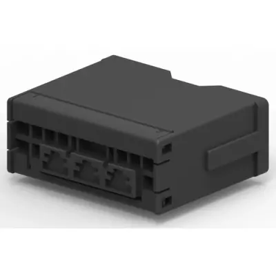 Plug, 13 pole, straight, 3 rows, black, 1-85112-2 - 1