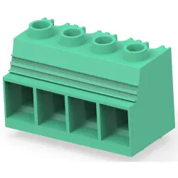 PCB terminal, 4 pole, pitch 15 mm, AWG 20-1, 125 A, cage clamp, green, 1986242-4