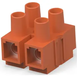 Connection terminal, 2 pole, 2.0-14 mm², brown, screw connection, 65 A, 1986469-2