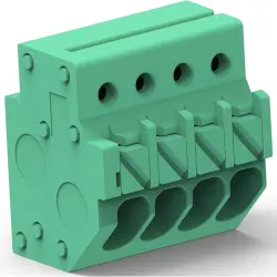 PCB terminal, 3 pole, pitch 3.5 mm, AWG 20-16, 2 A, push-in spring connection, green, 1986716-3