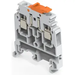 Screw terminal block, screw connection, 4.0 mm², 2 pole, 20 A, 4 kV, gray/orange, 1SNA115986R0000