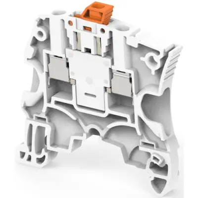 Screw terminal block, screw connection, 4.0 mm², 2 pole, 25 A, 6 kV, gray, 1SNK505310R0000 - 1