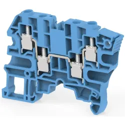 Screw terminal block, screw connection, 4.0 mm², 4 pole, 32 A, 8 kV, blue, 1SNK506022R0000