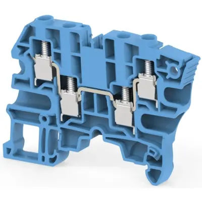 Screw terminal block, screw connection, 4.0 mm², 4 pole, 32 A, 8 kV, blue, 1SNK506022R0000 - 1