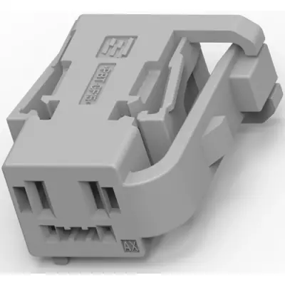 Socket, 4 pole, straight, 2 rows, gray, 2035077-3 - 1