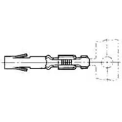 Receptacle, 0.2-0.6 mm², AWG 24-20, crimp connection, 203802-4