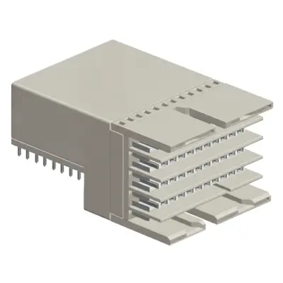Male connector, 192 pole, pitch 1.45 mm, angled, 2042139-2 - 1