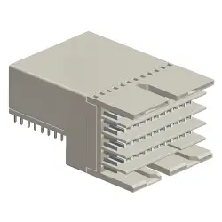 Male connector, 192 pole, pitch 1.45 mm, angled, 2042139-2