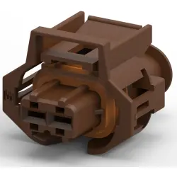 Connector, 1 row, brown, 2050046-3