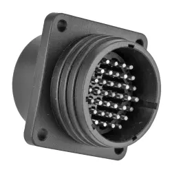 Circular connector, 16 pole, crimp connection, straight, 206036-7