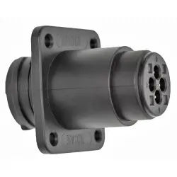 Circular connector, 4 pole, crimp connection, straight, 206061-3
