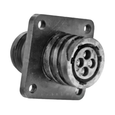 Circular connector, 4 pole, crimp connection, straight, 206430-5 - 1